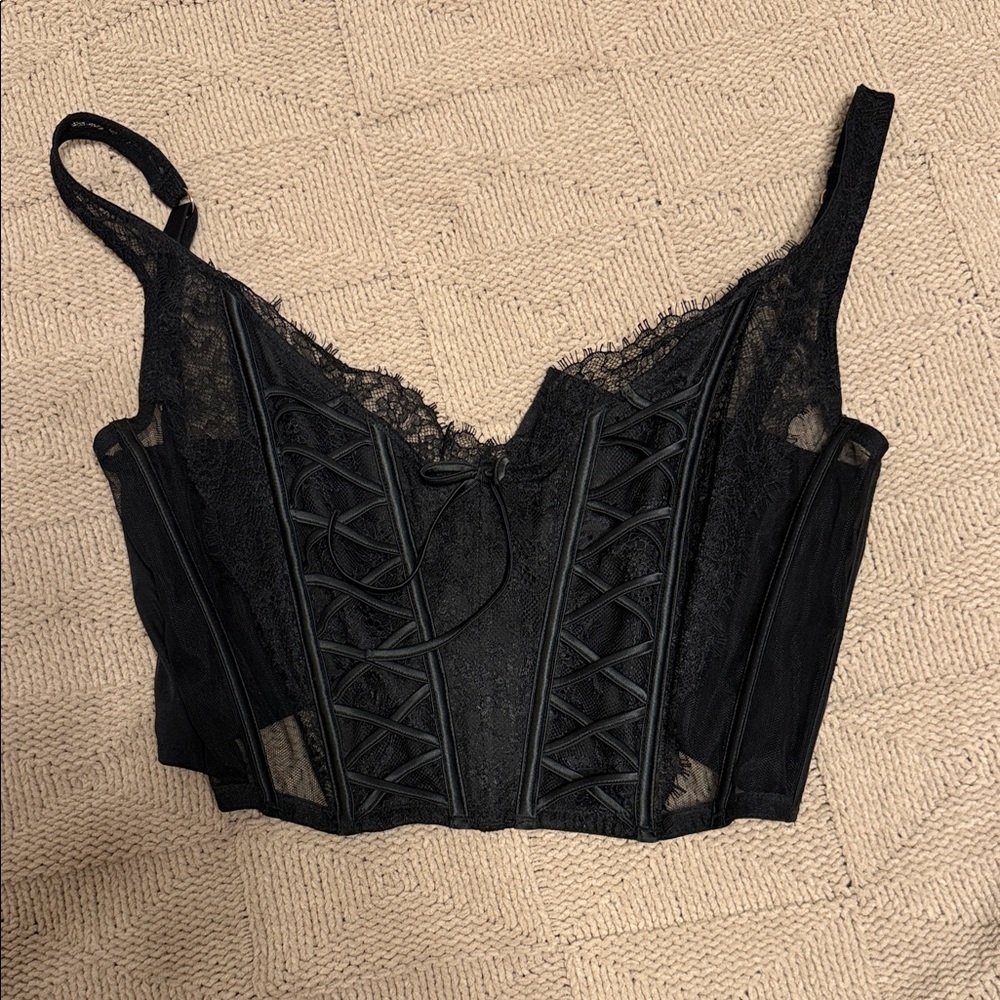 Victoria's Secret Black Lace Bustier